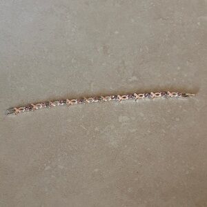 Elegant Pink and Silver Breast Cancer Awarness Bracelet